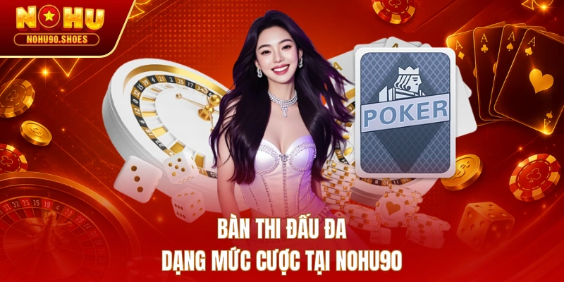 Bàn thi đấu đa dạng mức cược tại NOHU90